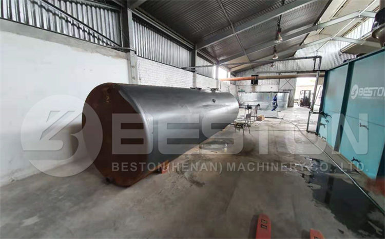 津巴布韋10噸廢舊輪胎煉油現場第3張